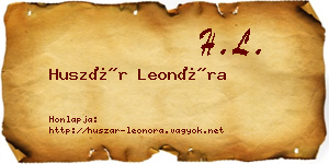 Huszár Leonóra névjegykártya